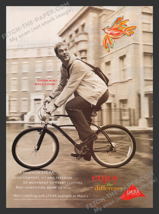 1999 Lycra by Dupont Men's Clothing Print Advertisement Ad.
