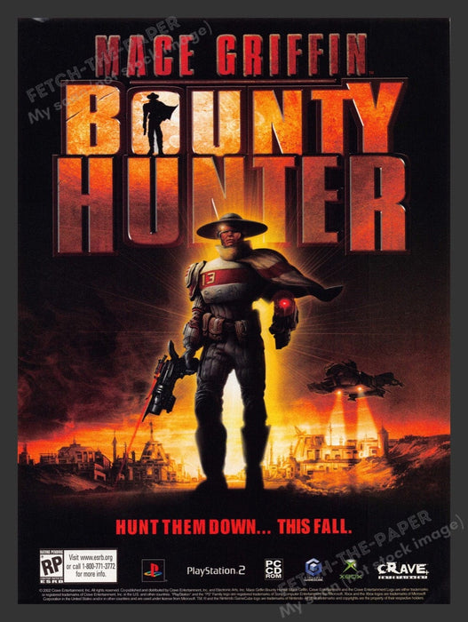 2002 Mace Griffin Bounty Hunter Video Game Print Advertisement