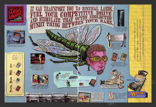 1997 Magic The Gathering Almanac Insect Body Print Advertisement (2 Pages)