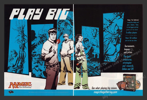 2004 Magic the Gathering "Play Big" Video Game Print Advertisement (2 Pages)