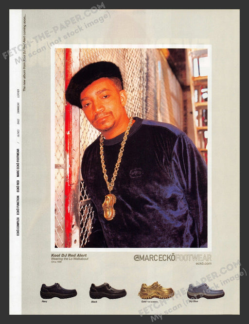 2001 Print Advertisement Marc Ecko Footwear Kool DJ Red Alert Music Ad.