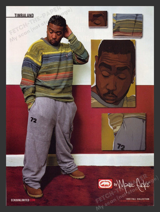 1999 Marc Ecko Unltd. Timbaland Rapper Print Advertisement Ad