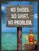 2001 Margaritaville "No Shoes No Shirt No Problem" Alcohol Advertisement Ad.