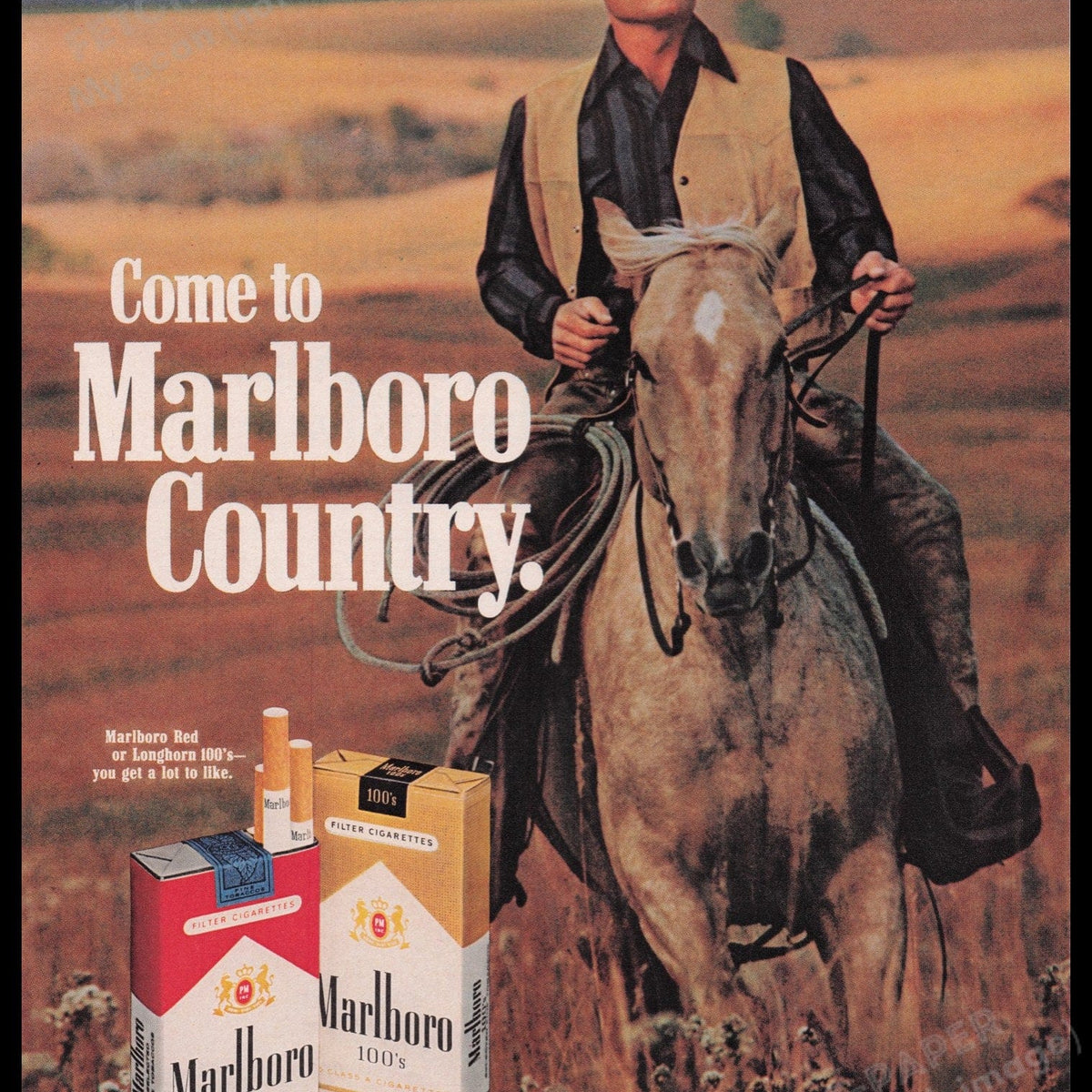 cigarette ads 1970s Marlboro Cigarettes 1970s Print Advertisement Ad 1972 Man Riding Horse cigarette ads 1970s Marlboro Cigarettes 1970s Print Advertisement Ad 1972 Man Riding Horse