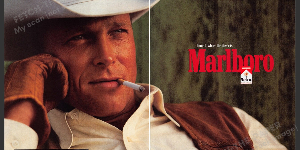 marlboro cigarette advertising Marlboro Cigarettes 1990s Print Ad
