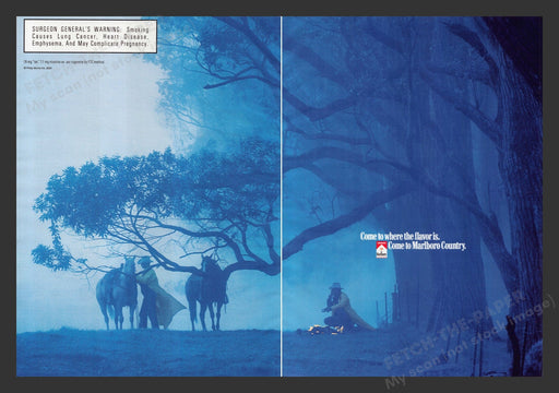 2000 Marlboro Cigarettes Cowboys Morning Fog Print Advertisement (2 Pages).