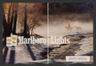 Marlboro Lights 1980s Print Advertisement (2 pages) 1985 Dusk Winter Cigarettes Fetch the Paper!