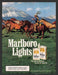 1985 Marlboro Lights Cigarettes Cowboy Galloping Herd Print Advertisement Ad