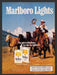1987 Marlboro Lights Cowboy Mustang Roundup Print Advertisement Ad