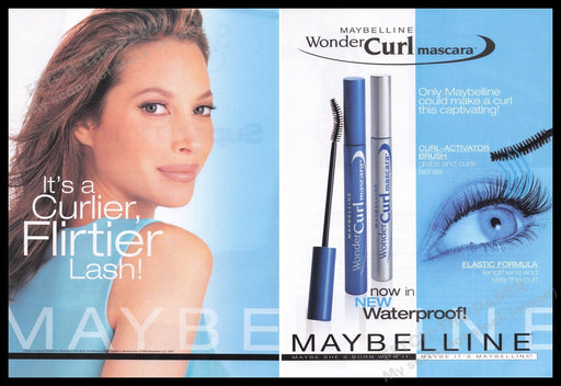 Maybelline Christy Turlington 1990s Print Advertisement (2 pages) 1999 Fetch the Paper!