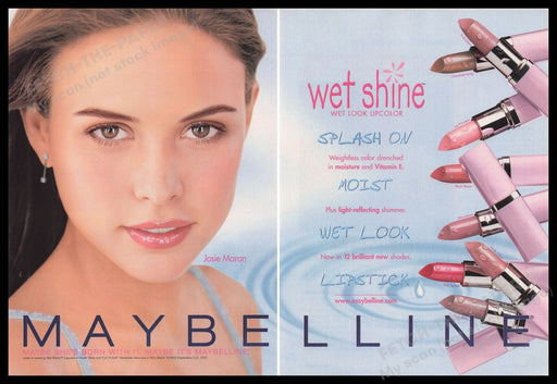 Maybelline Josie Maran 2000s Print Advertisement (2 pages) 2002 Fetch the Paper!