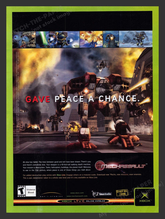 2002 MechAssault Video Game Print Advertisement