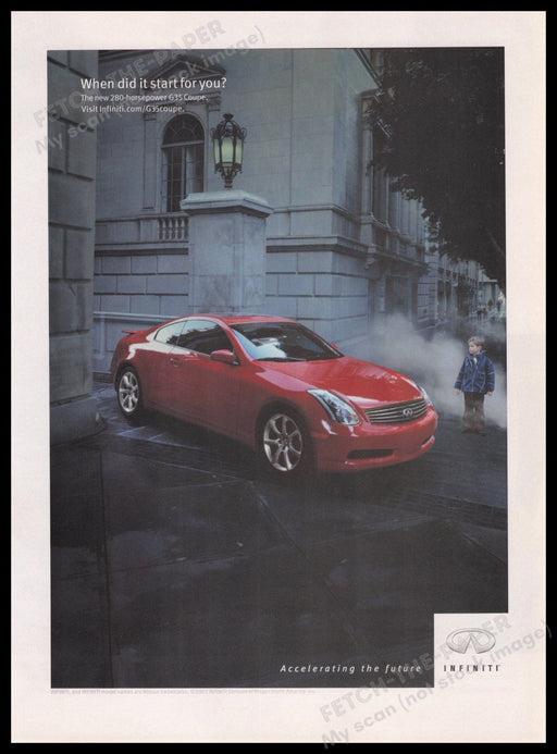 Mercedes-Benz Infiniti G35 Coupe 2000s Print Advertisement Ad 2003 Fetch the Paper!