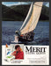 1985 Merit Ultra Lights Cigarettes Sailboat Print Advertisement Ad