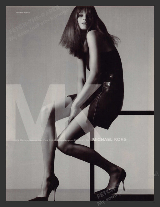 Michael Kors 2000s Print Advertisement 2003 Long Legs Fashion Model Fetch the Paper!