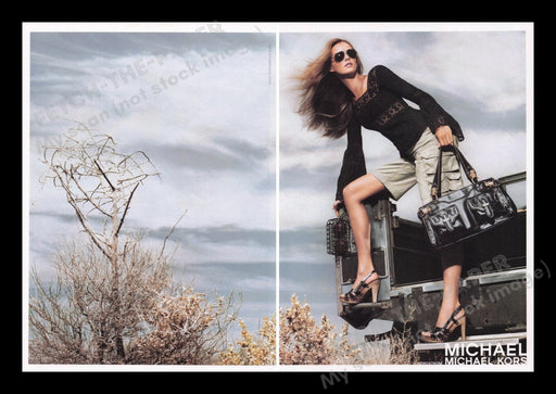 Michael Kors Shoes 2000s Print Advertisement Ad (2 pages) 2006 Legs Truck Bed Fetch the Paper!