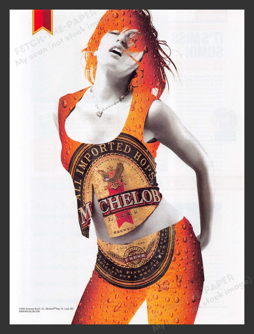 2003 Michelob Lager Beer Sexy Girl Advertisement Ad