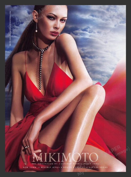 2007 Mikimoto Cultured Pearls Jewelry Sexy Legs Model Print Advertisement Ad