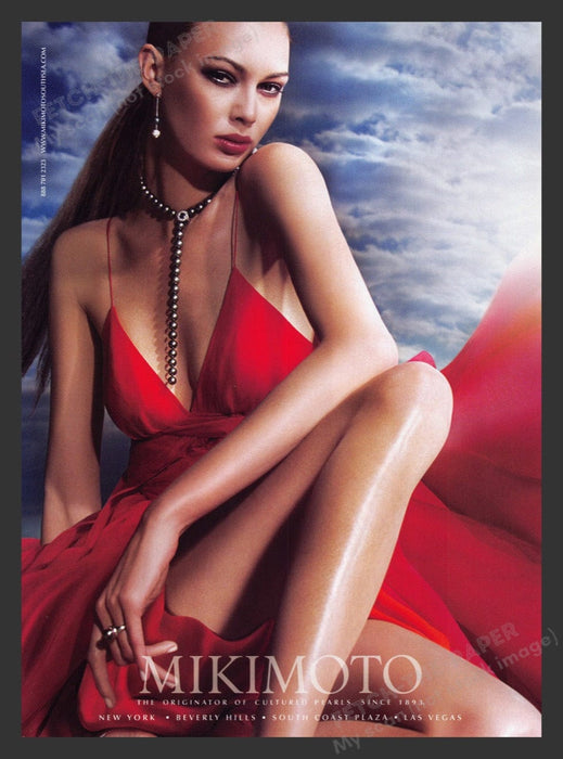 2007 Mikimoto Cultured Pearls Jewelry Sexy Legs Model Print Advertisement Ad