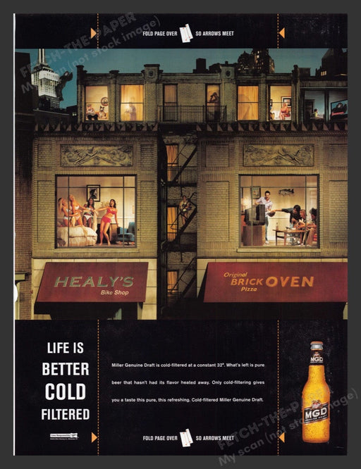 2003 Miller MGD Building Fold Paper Print Advertisement Ad