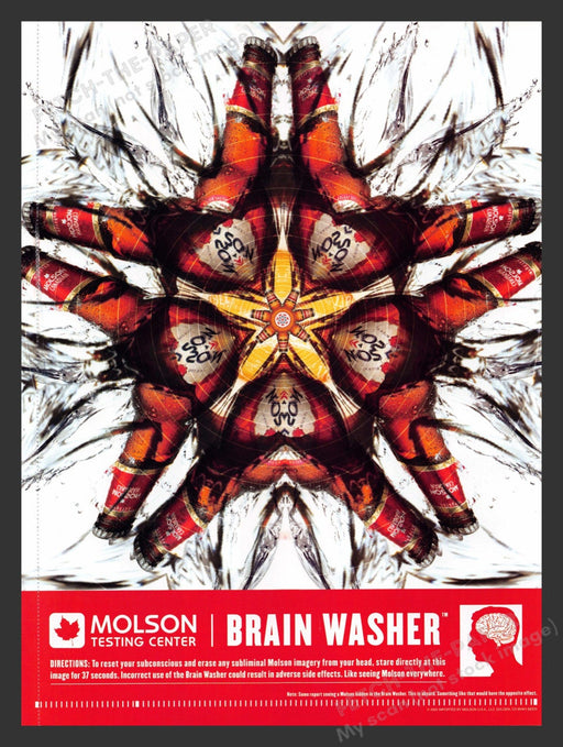 2005 Molson Beer Brain Washer Print Advertisement Ad