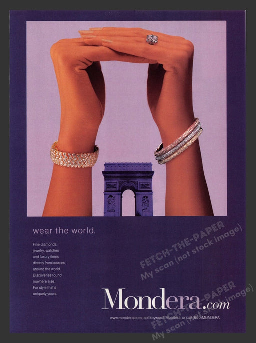 2000 Mondera Jewelry Arc de Triomphe Print Advertisement Ad