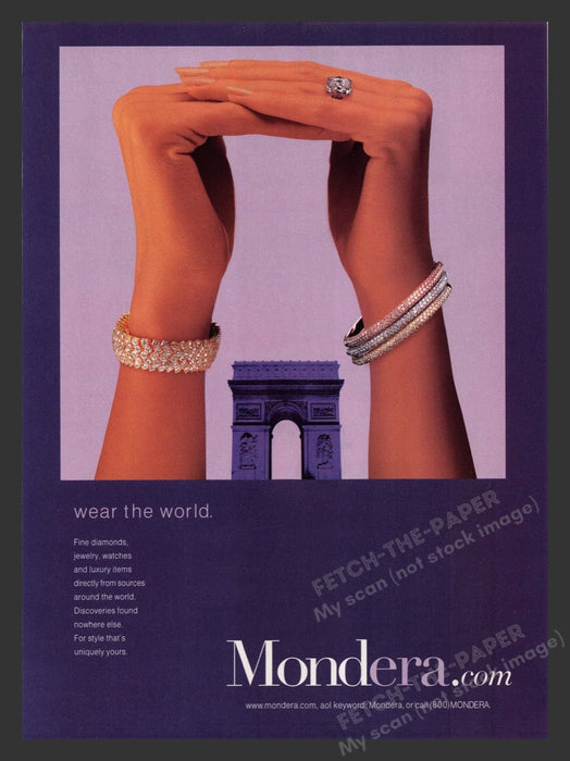 2000 Mondera Jewelry Arc de Triomphe Print Advertisement Ad