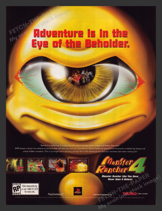 2003 Monster Rancher 4 "Eye of the beholder" Video Game Print Advertisement