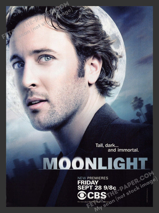 2007 Print Advertisement Moonlight T.V. Show CBS Ad.