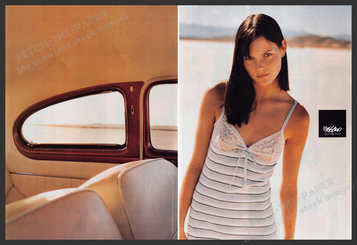 Mossimo Clothing 1990s Print Advertisement (2 pages) 1999 Cute Freckled Model Fetch the Paper!