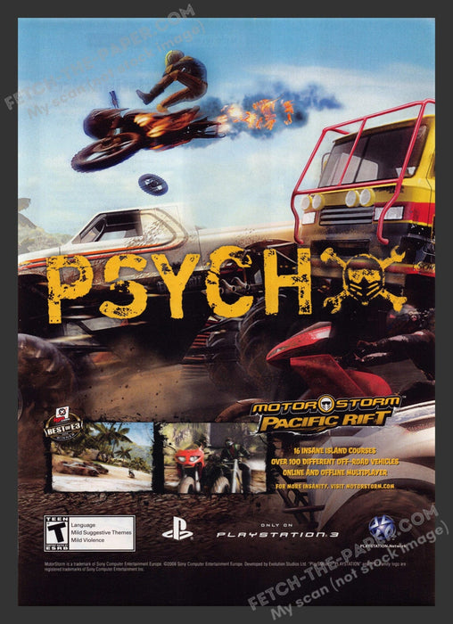 2008 Print Advertisement MotorStorm: Pacific Rift Video Game Ad.