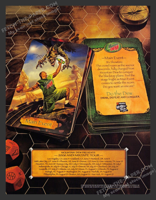 2006 Mountain Dew Andi Mixtape Tour Music Concert Print Advertisement Ad.