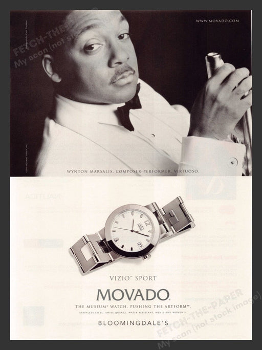 2000 Movado Vizio-Sport Watches Wynton Marsalis Virtuoso Print Advertisement Ad