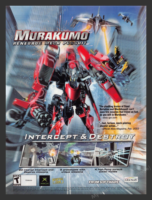 2003 Murakumo: Renegade Mech Pursuit Video Game Print Advertisement