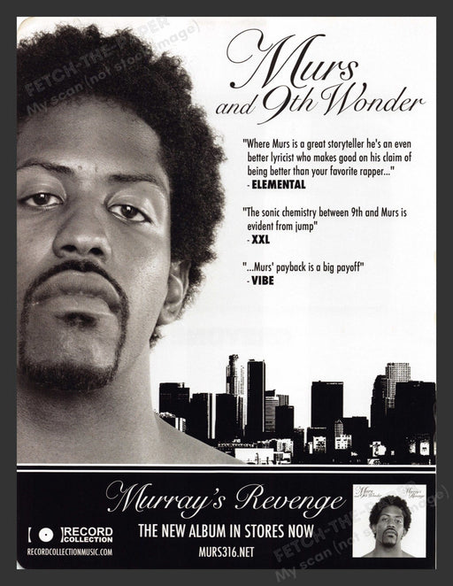 2005 Murs and 9th Wonder Murray's Revenge Music Release Print Advertisement Ad.