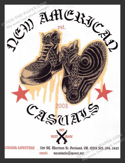 2003 N.A.C. New American Casuals Clothing & Shoes Print Advertisement Ad.
