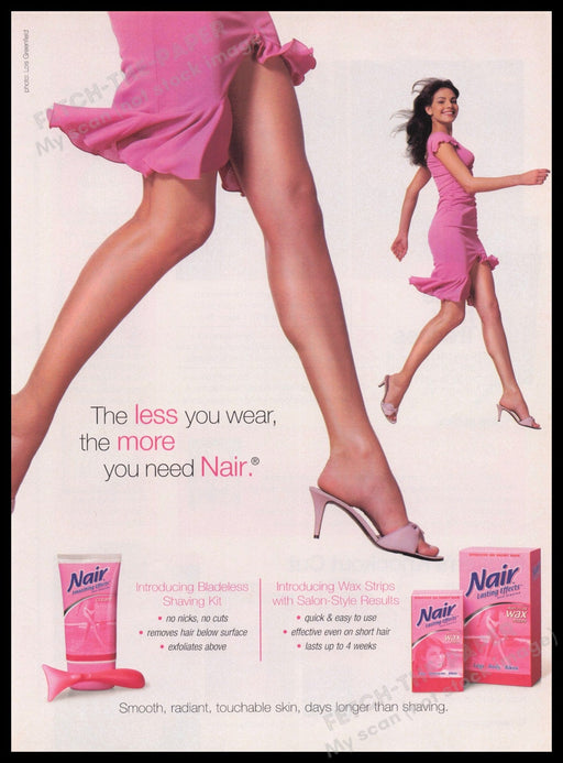 Nair 2000s Print Advertisement Ad 2005 Sexy Legs Fetch the Paper!