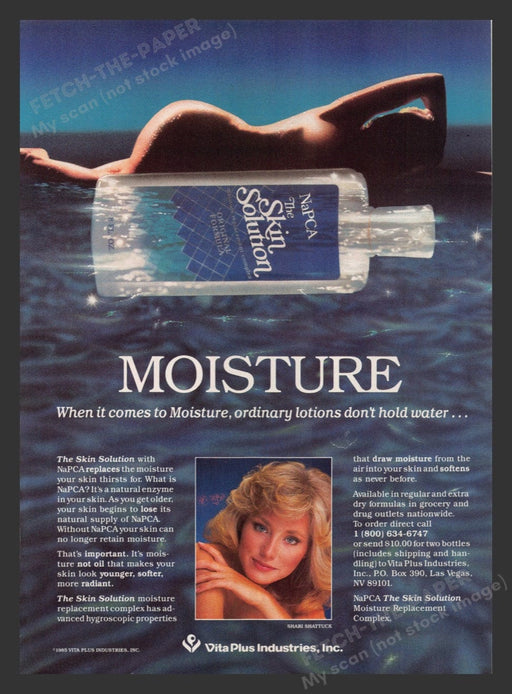 1984 NaPCA The Skin Solution Moisturizer Print Advertisement Ad