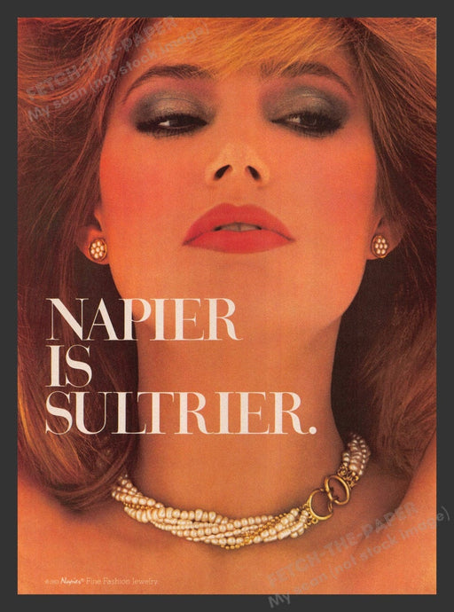 1983 Napier Jewelry is Sultrier Fashion Print Advertisement Ad