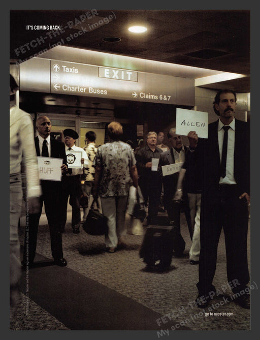 2003 Napster "It's Coming Back" Airport Print Advertisement Ad