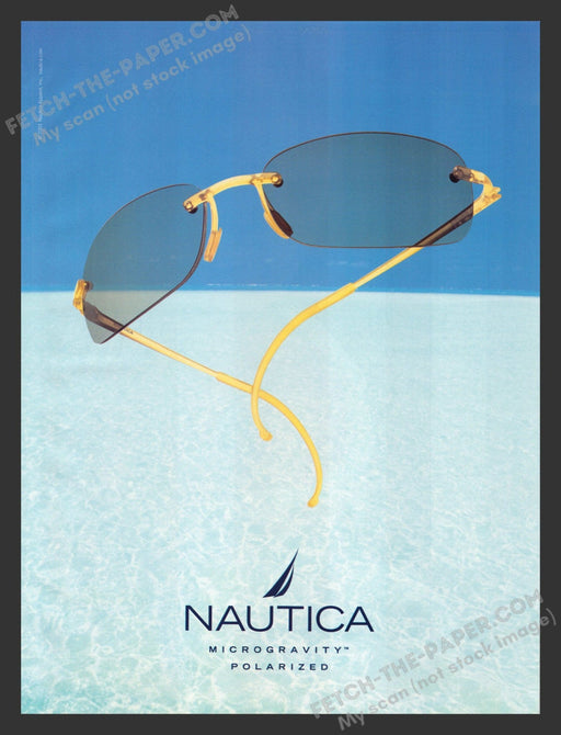 2002 Nautica Microgravity Polarized Sunglasses Fashion Print Advertisement Ad.