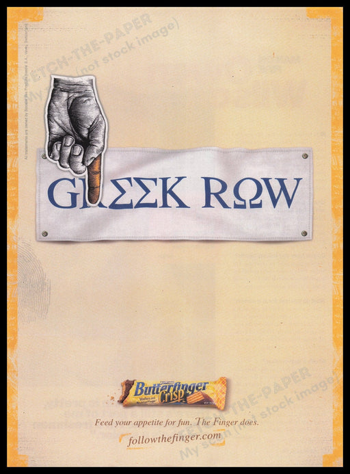 Nestle Butterfinger Crisp 2000s Print Advertisement Ad 2006 Geek Row Fetch the Paper!