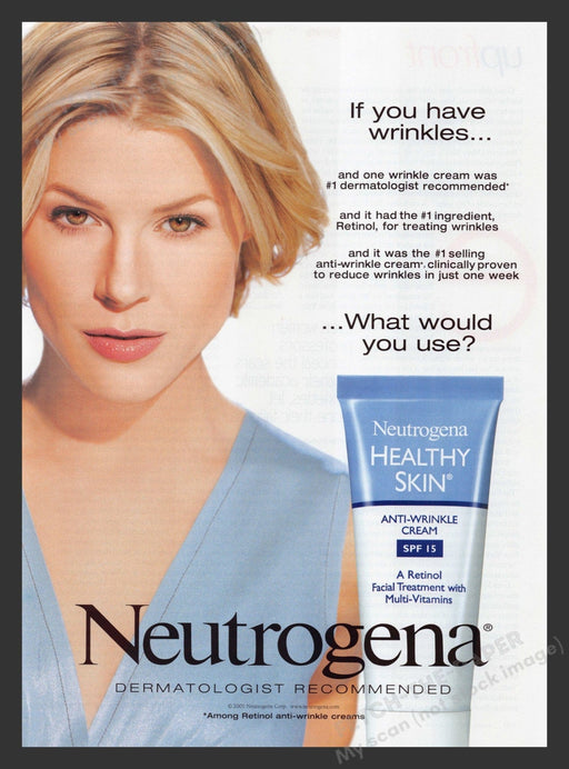Neutrogena Julie Bowen Actress 2000s Print Advertisement 2001 Fetch the Paper!
