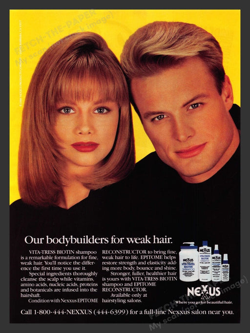 1990 Nexxus Vita-tress Biotin Hair Products Print Advertisement Ad