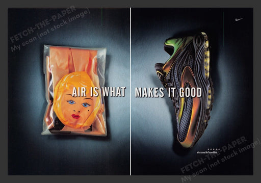 1999 Nike Air Tuned Max Blowup Doll Air Makes it Print Advertisement (2 Pages)
