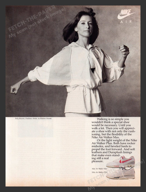 1988 Nike Air Walker Max Walker Plus Shoes Print Advertisement Ad
