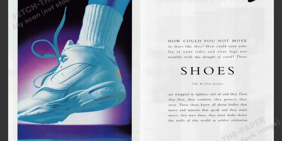 Nike Shoes The Air Elite Stratus 1990s Print Advertisement (2