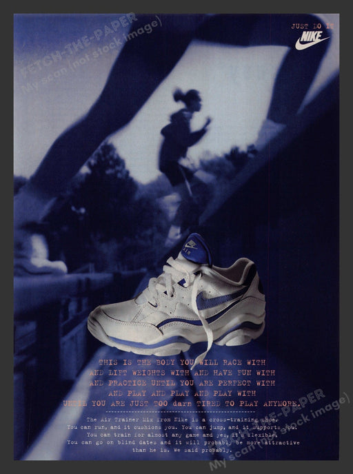 Nike The Air Trainer Mix 1990s Print Advertisement Ad 1994 Fetch the Paper!