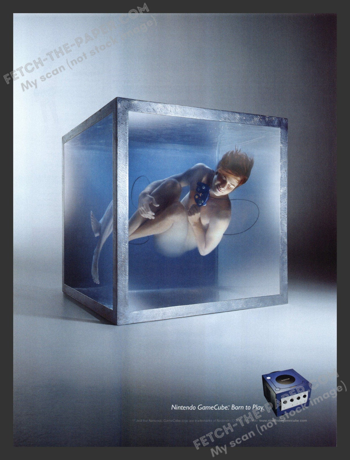 Original 2001 Nintendo GameCube Underwater Print Ad 8