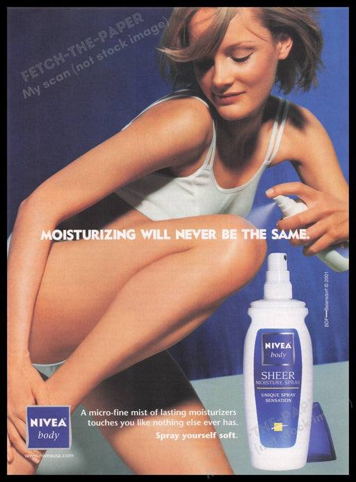 Nivea 2000s Print Advertisement Ad 2000 Fetch the Paper!